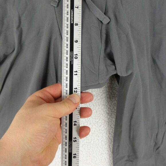 Nike Pants Womens Large Gray Dri Fit Tight Fit Capris Compression Draw String - Picture 8 of 10